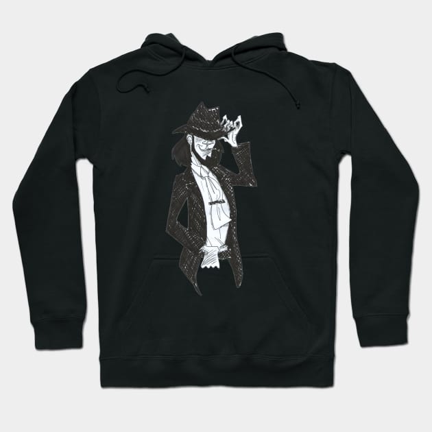 BlackAndWhite Jigen Hoodie by giuliadrawsstuff